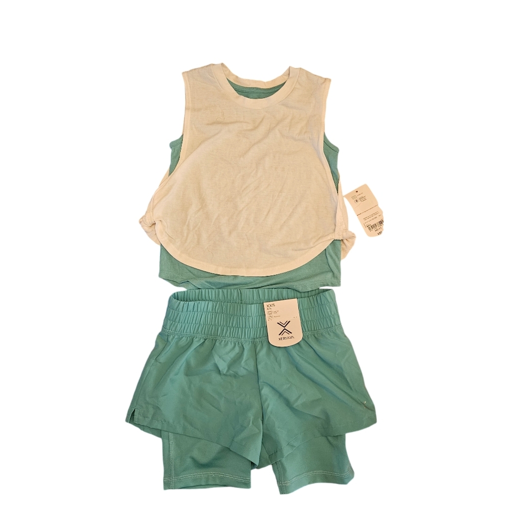 Xersion Girls XXS Quick Dry Tank Top/Short Set